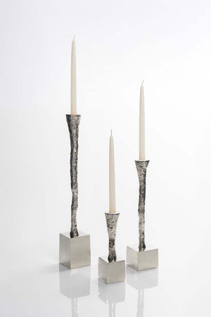 Nest Candle Holder Nickel Silver