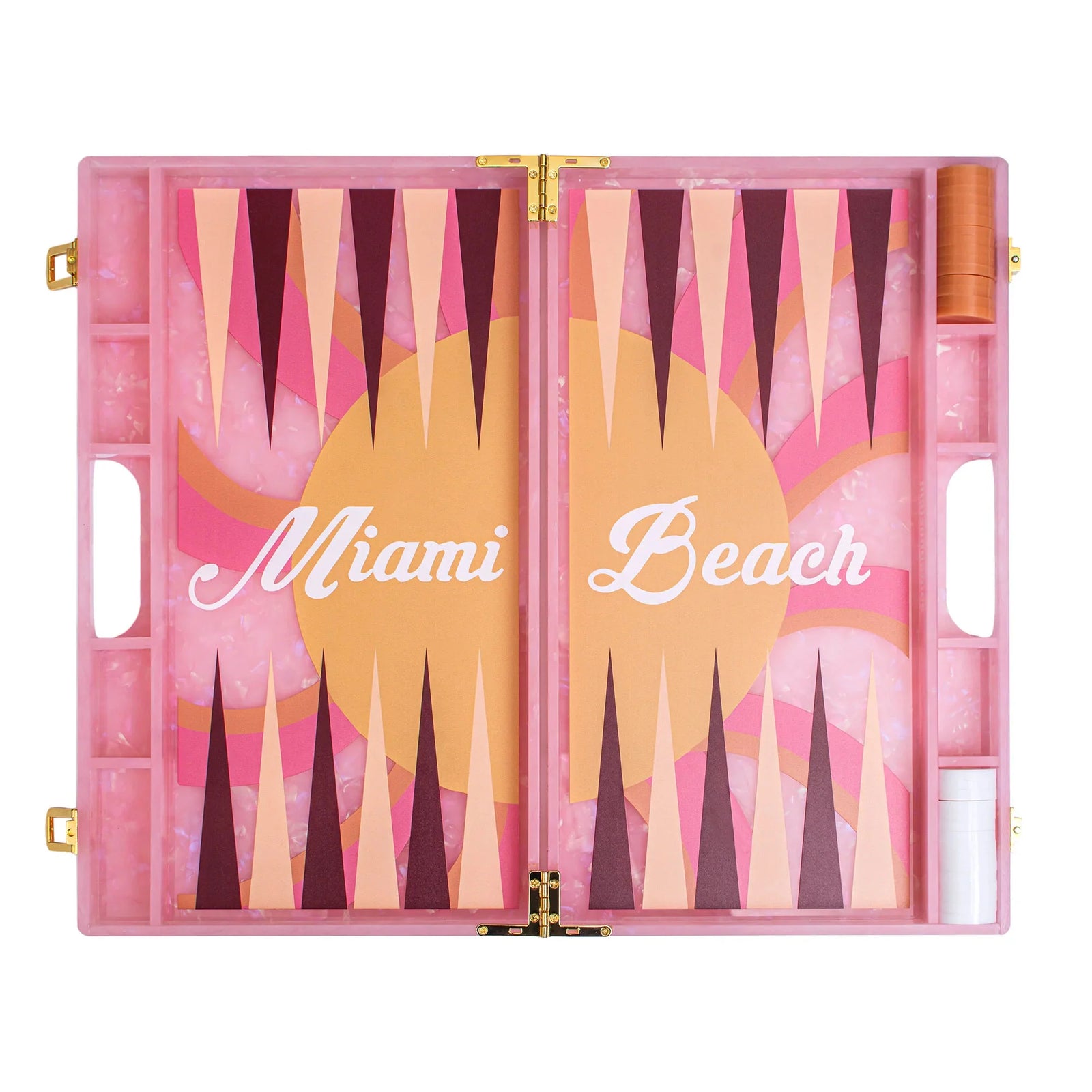 Acrylic Miami Beach Backgammon Set