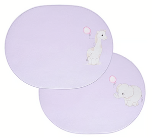 Baby Mauve Reversible Hand-Painted Placemat