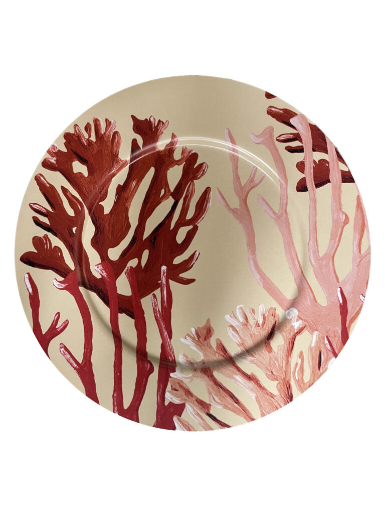 Coastal Coral Red Birch Platter