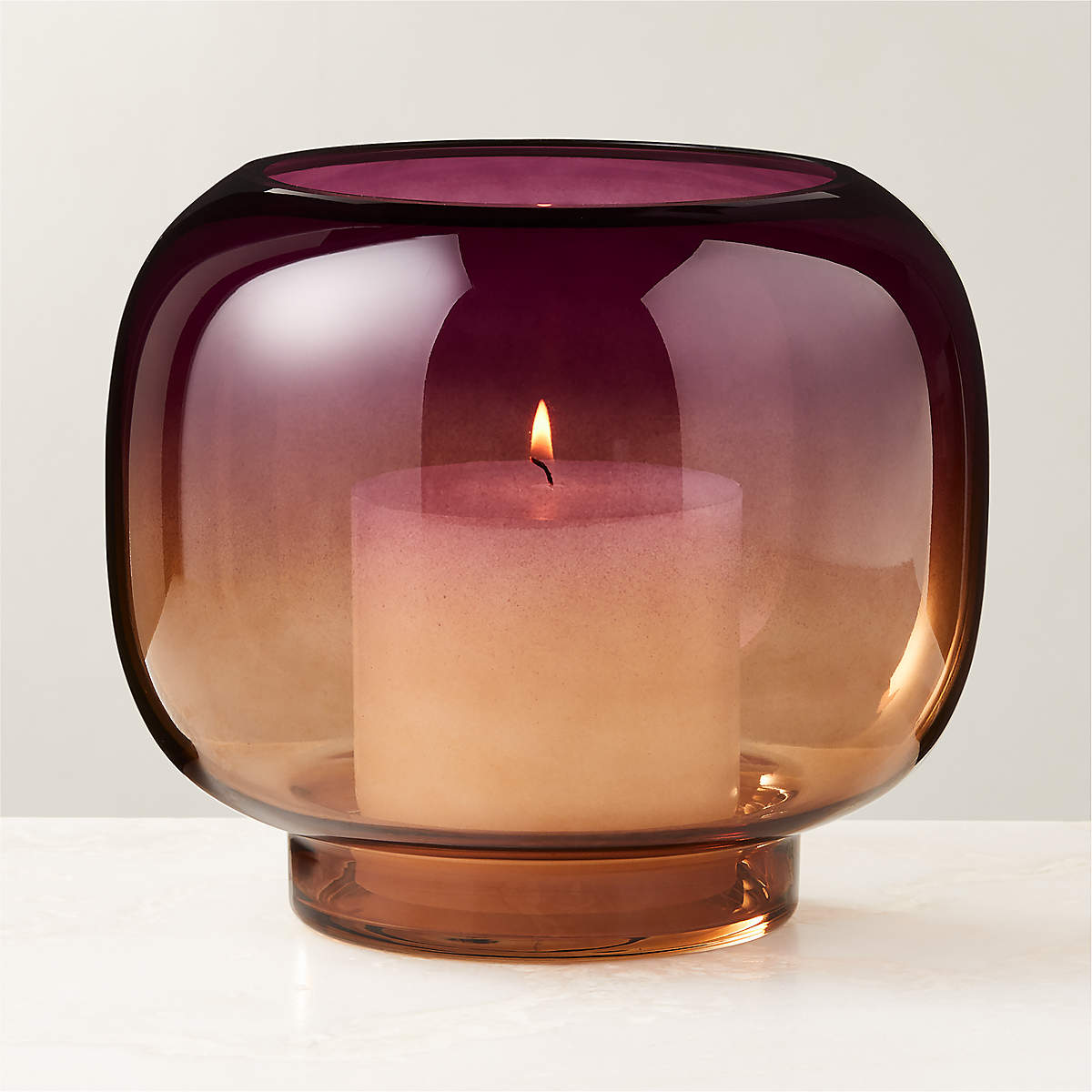 Two Toned Handblown Candle Holder