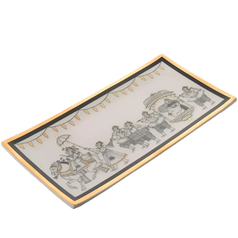 Hand-Decorated Bappuji ki Phad Cookie Plate