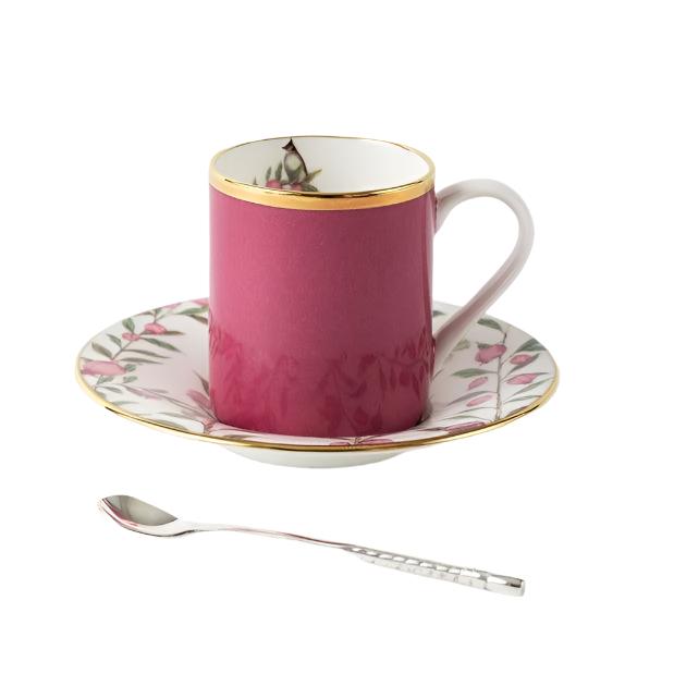 Set Of 6 Firdaus Cup & Saucer with Spoon