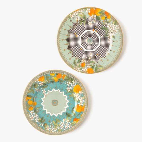 Set of 2 Tangerine Dessert Plates