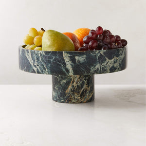 Orobico Green Marble Fruit Bowl