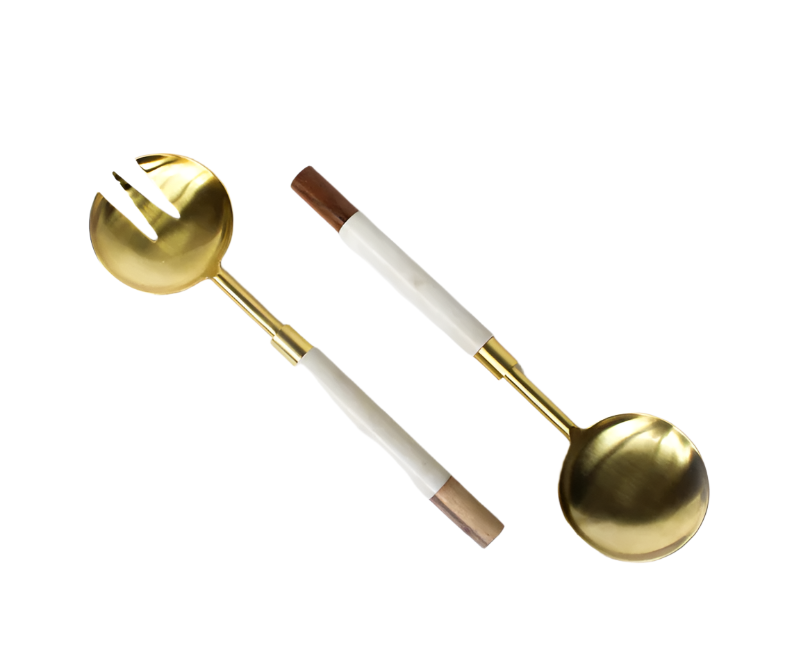 Set of 2 Marble Salad Servers