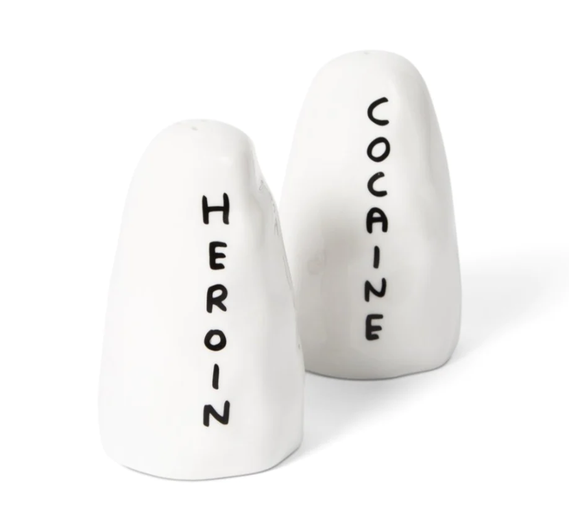 Heroin & Cocaine Salt & Pepper Shakers Collectors Item