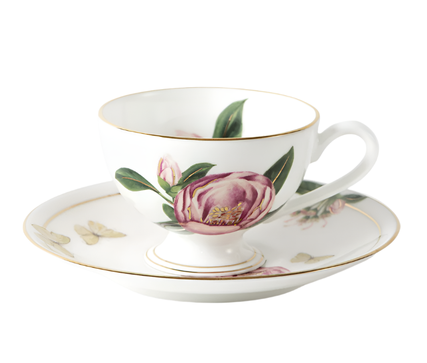 Set Of 6 Camellia Cup & Saucer