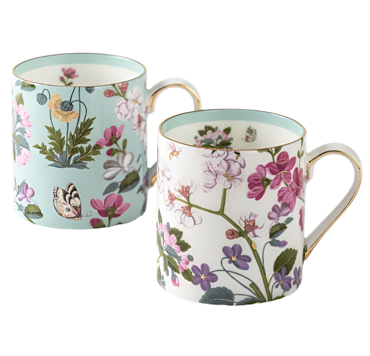 Set of 2 Floral Leitmotifs Mugs