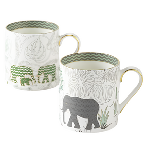 Set of 2 Ivory Leitmotifs Mugs