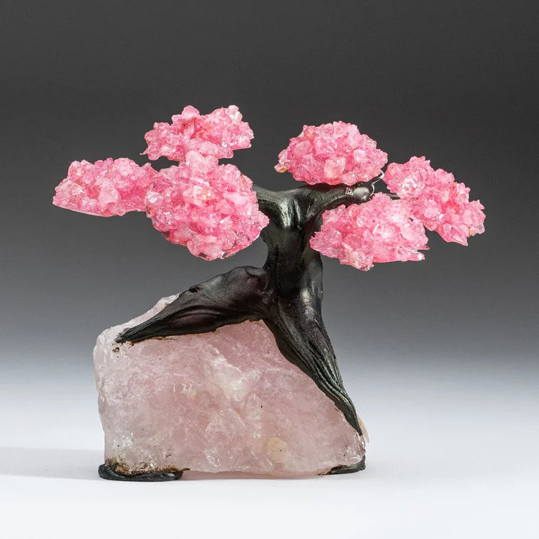 Gemstone Rose Quartz Tree