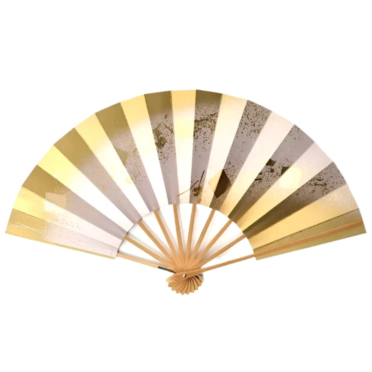 Japanese Traditional Dance Decor Gold Fan