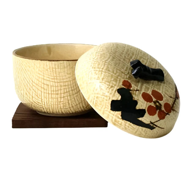 Vintage Japanese Beige Chawanmushi Bowl