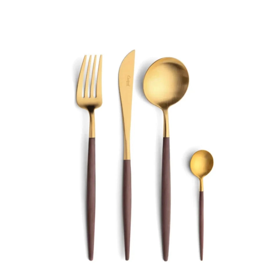24 Piece Gold Plated Cutipol Flatware