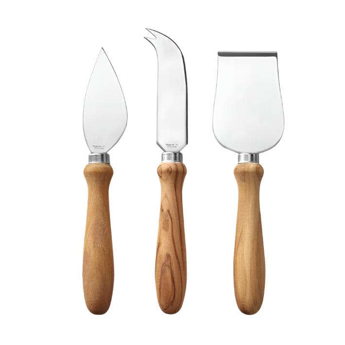 3 Piece Olivewood Cheese Knives Set