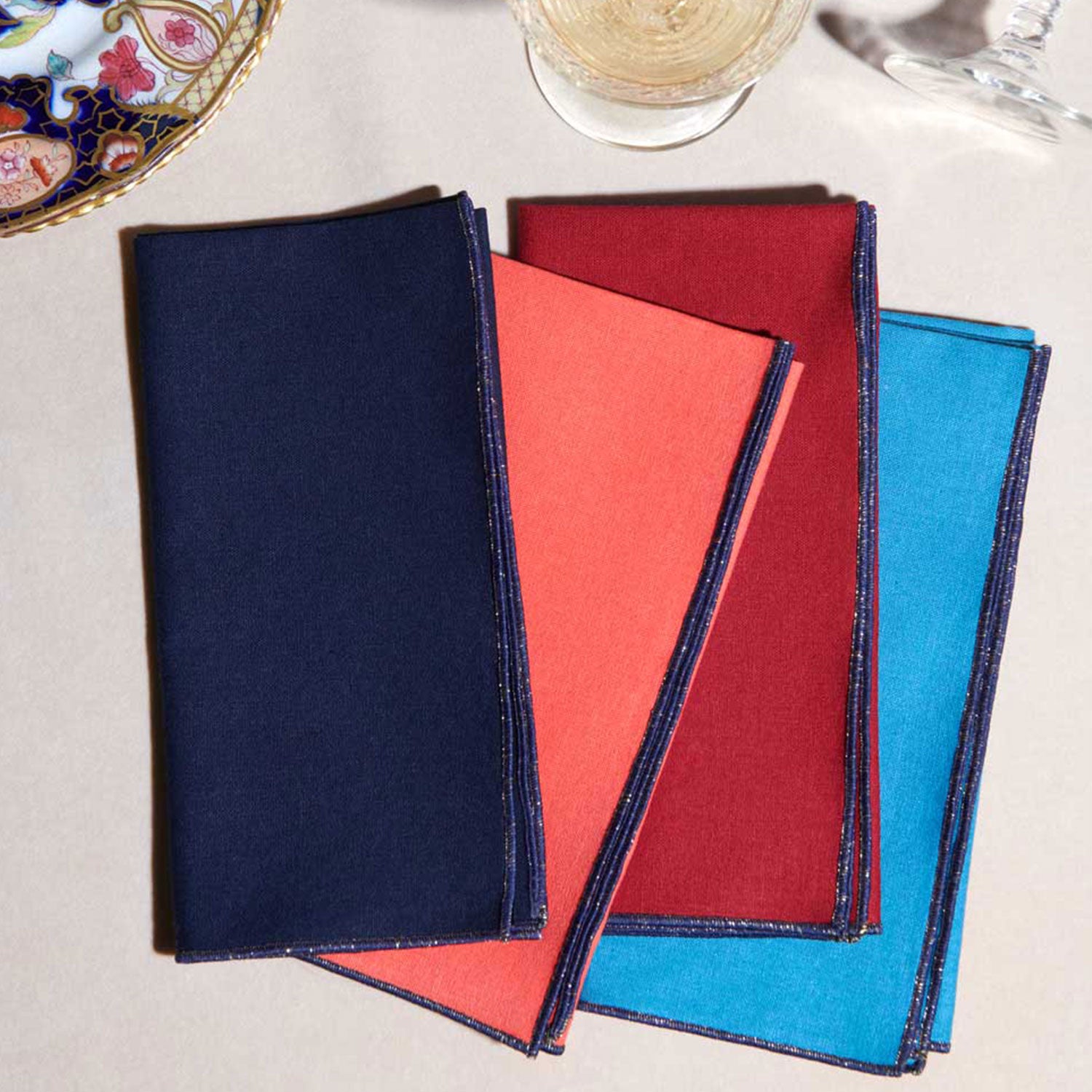 4 Piece Gemstone Napkin Set