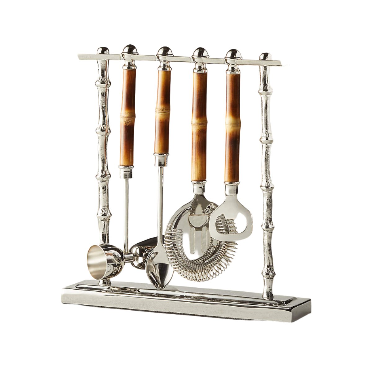 4 Piece Bamboo Bar Tool Set