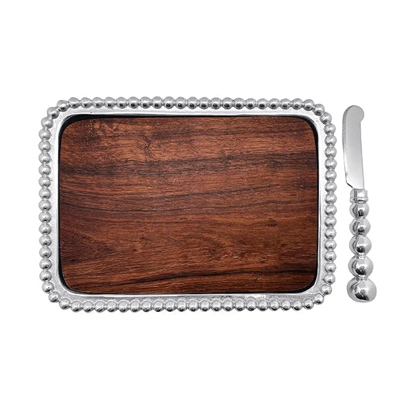 Beaded Cheese Board &amp; Spreader Set