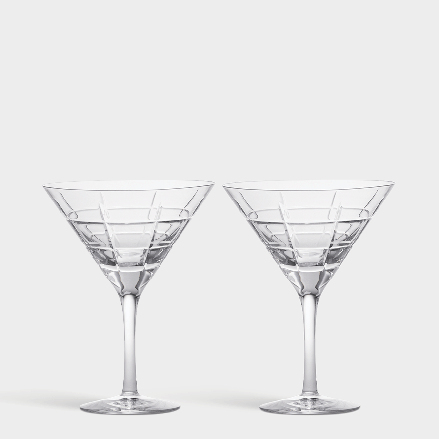 Set of 2 Lightstorm Martini Glasses