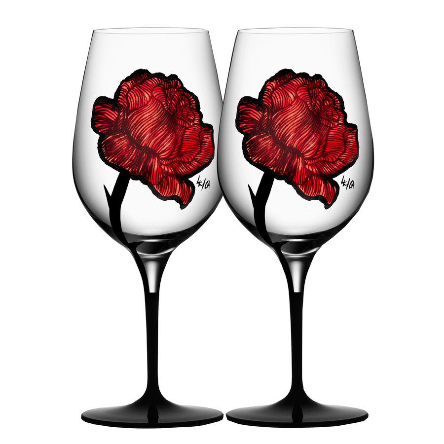 Set of 2 Tattoo Wine Glass