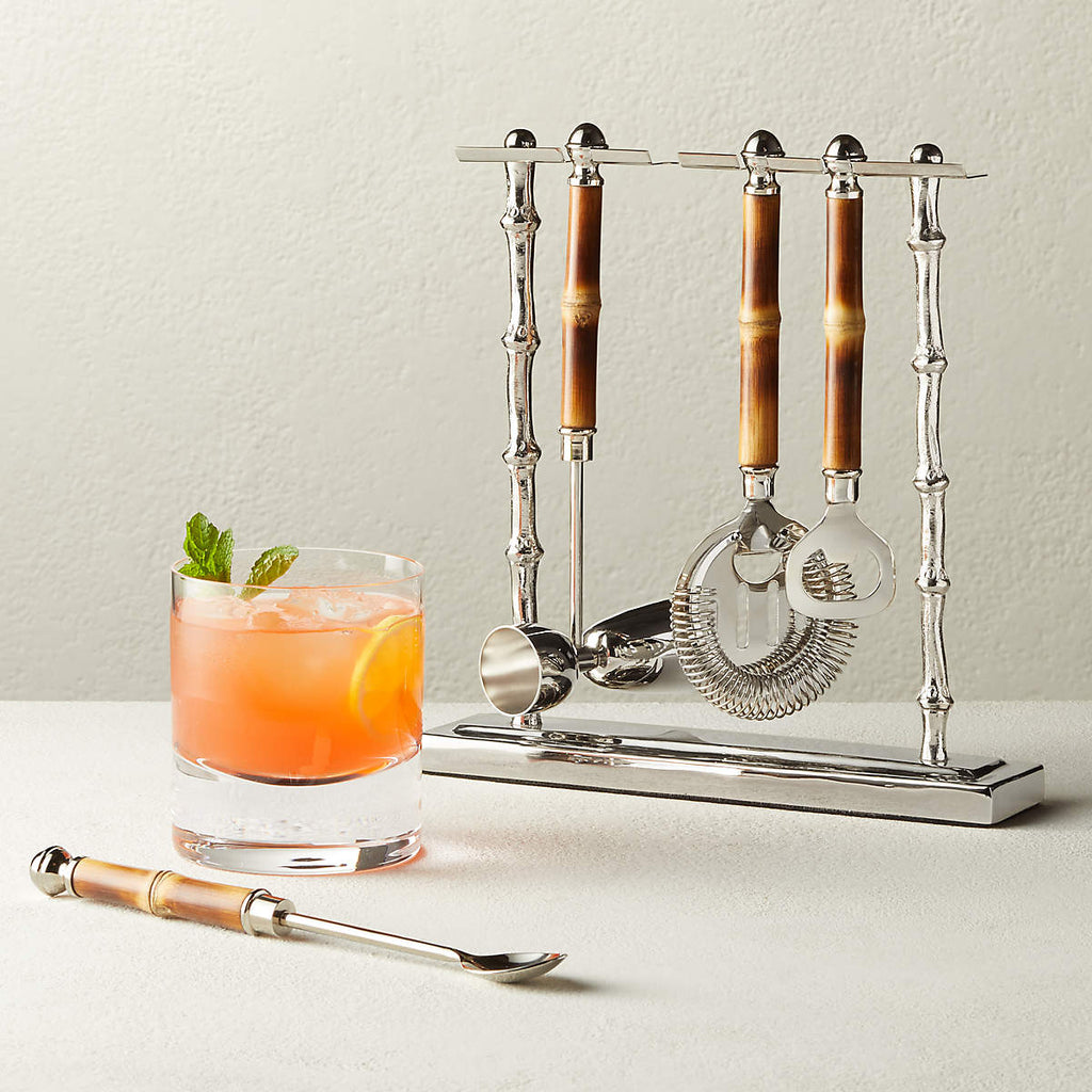 4 Piece Bamboo Bar Tool Set