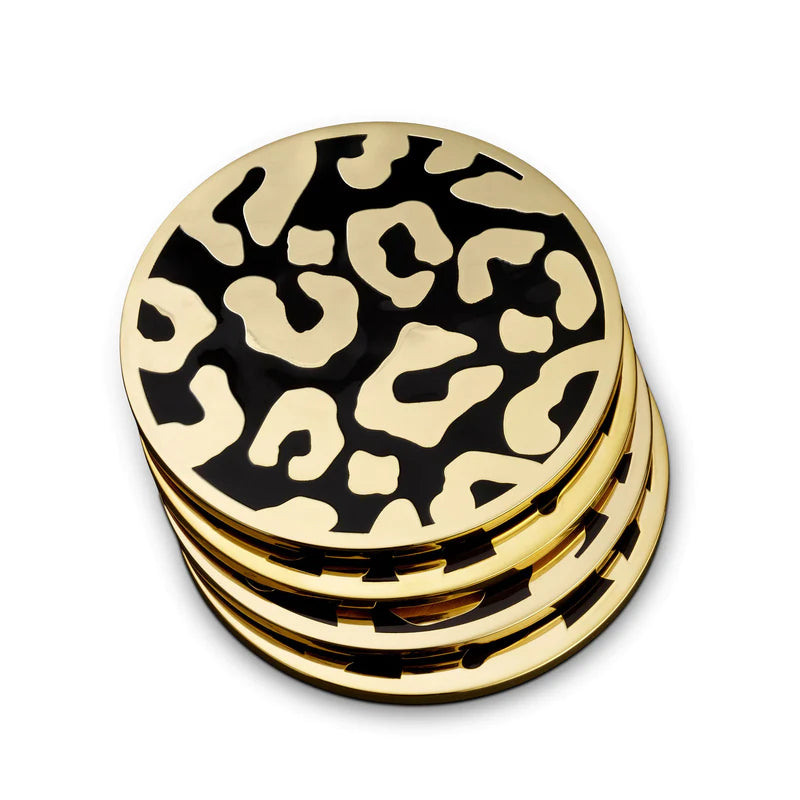 Set of 4 Cheetah Coasters