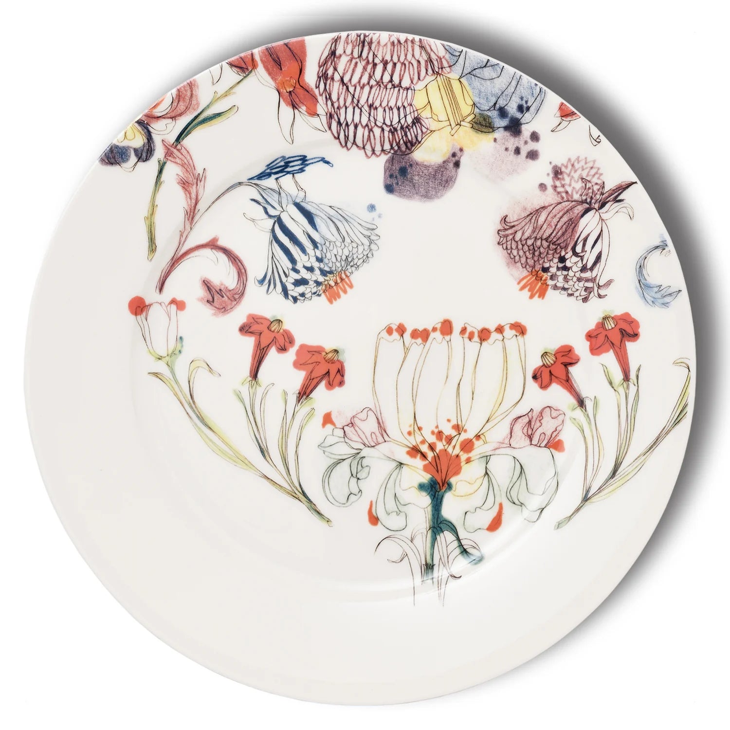 Set of 4 Grandma's Garden Dinner Plates