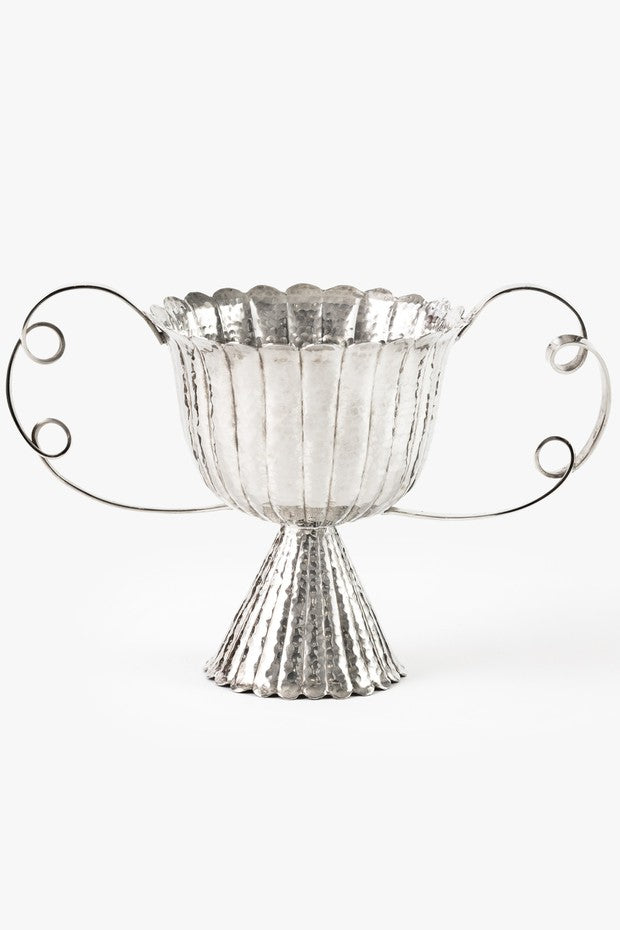 Silver Plated Persian Flower Vessel