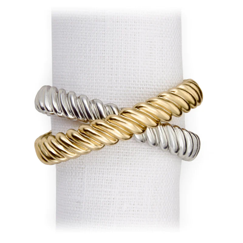 Set of 4 Twist Napkin Rings