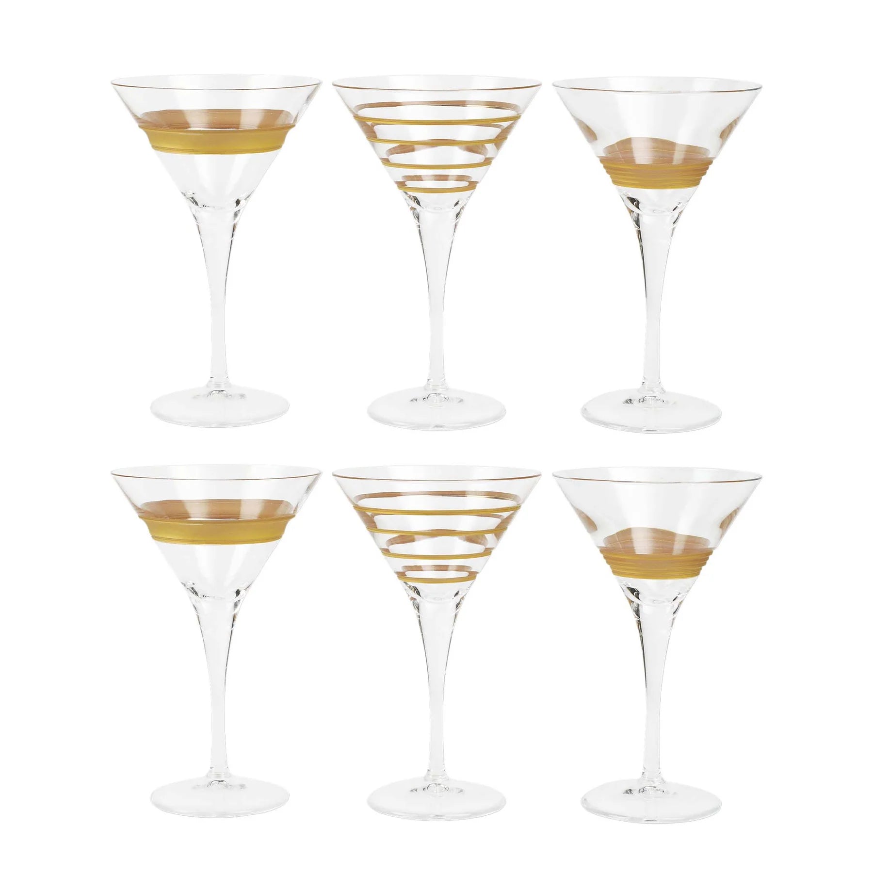 Set of 6 Martini Glasses