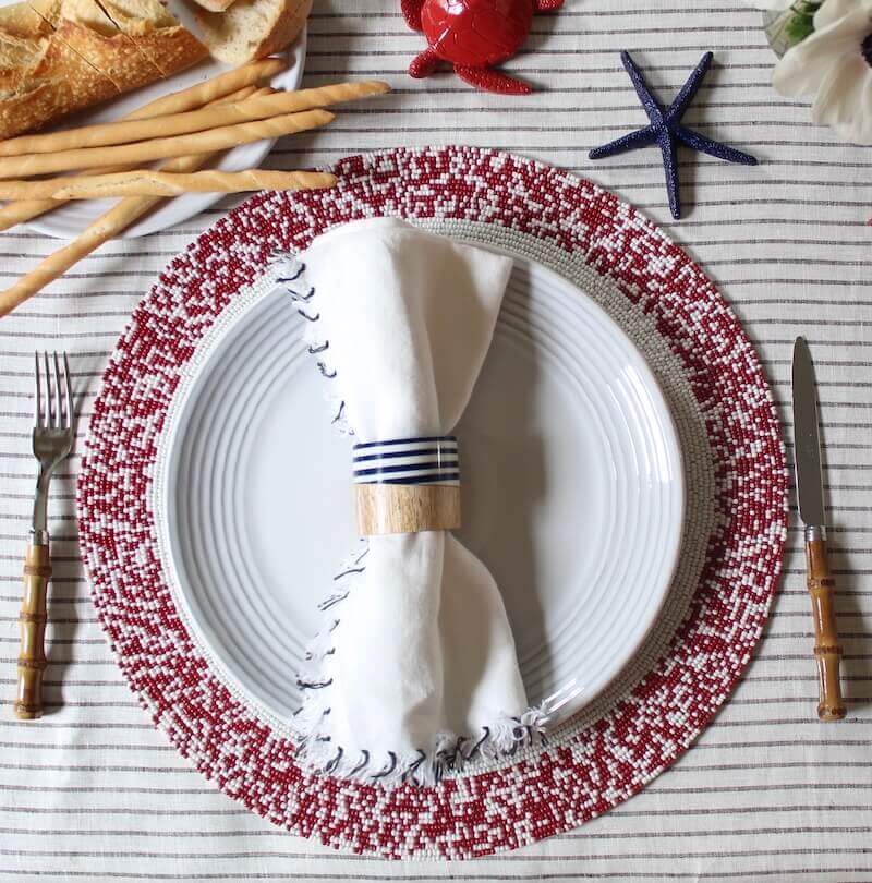 Styled Red Splatter Placemat