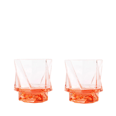 Set of 2 Tinted Glass Tumblers