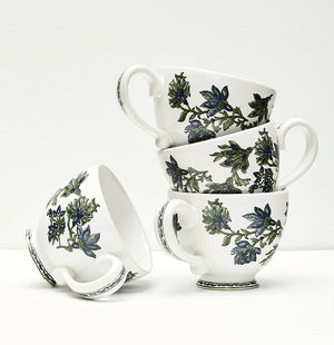 Set of 4 Floral Tea or Coffee Cups