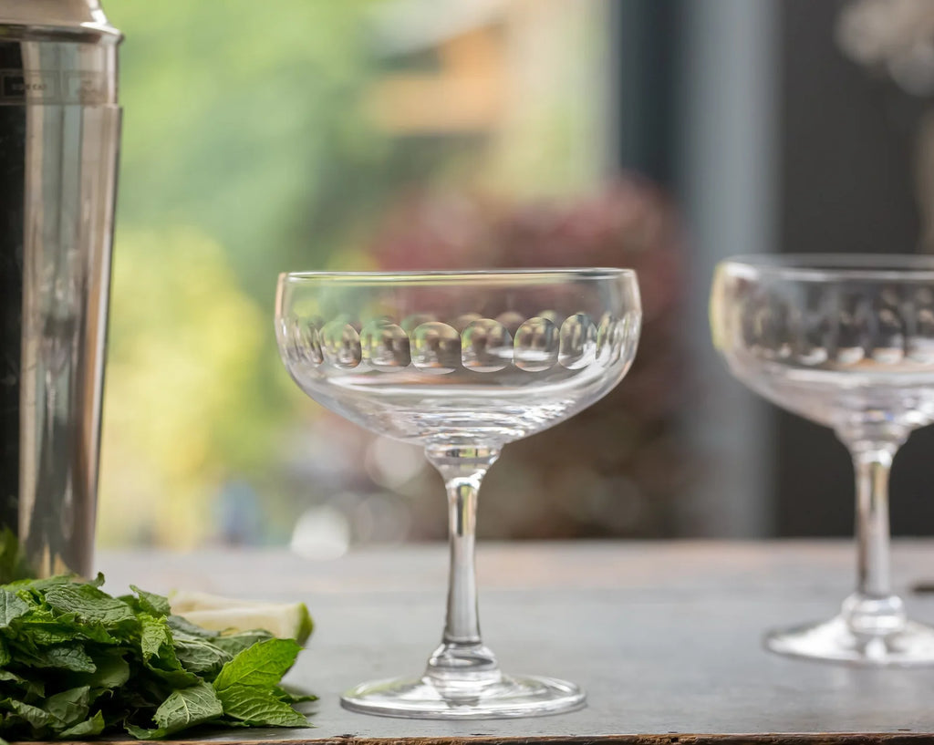 Set of 4 Crystal Cocktail Glasses