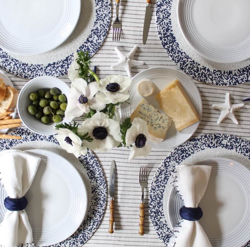 Set of 2 Splatter Blue Placemats