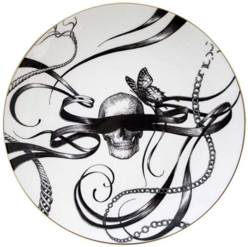 Swirly Masked Skull Wall Plate