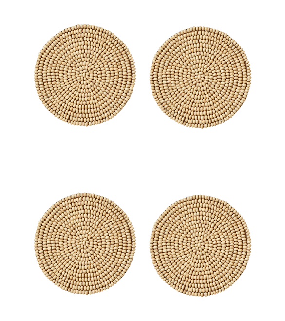 Set of 4 Beaded Coasters